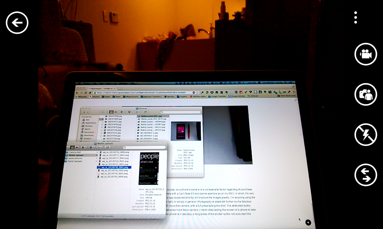 Camera UI is simple, but Nokia Pro Camera should be arriving soon